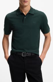 BOSS Pallas Solid Cotton Piqué Polo