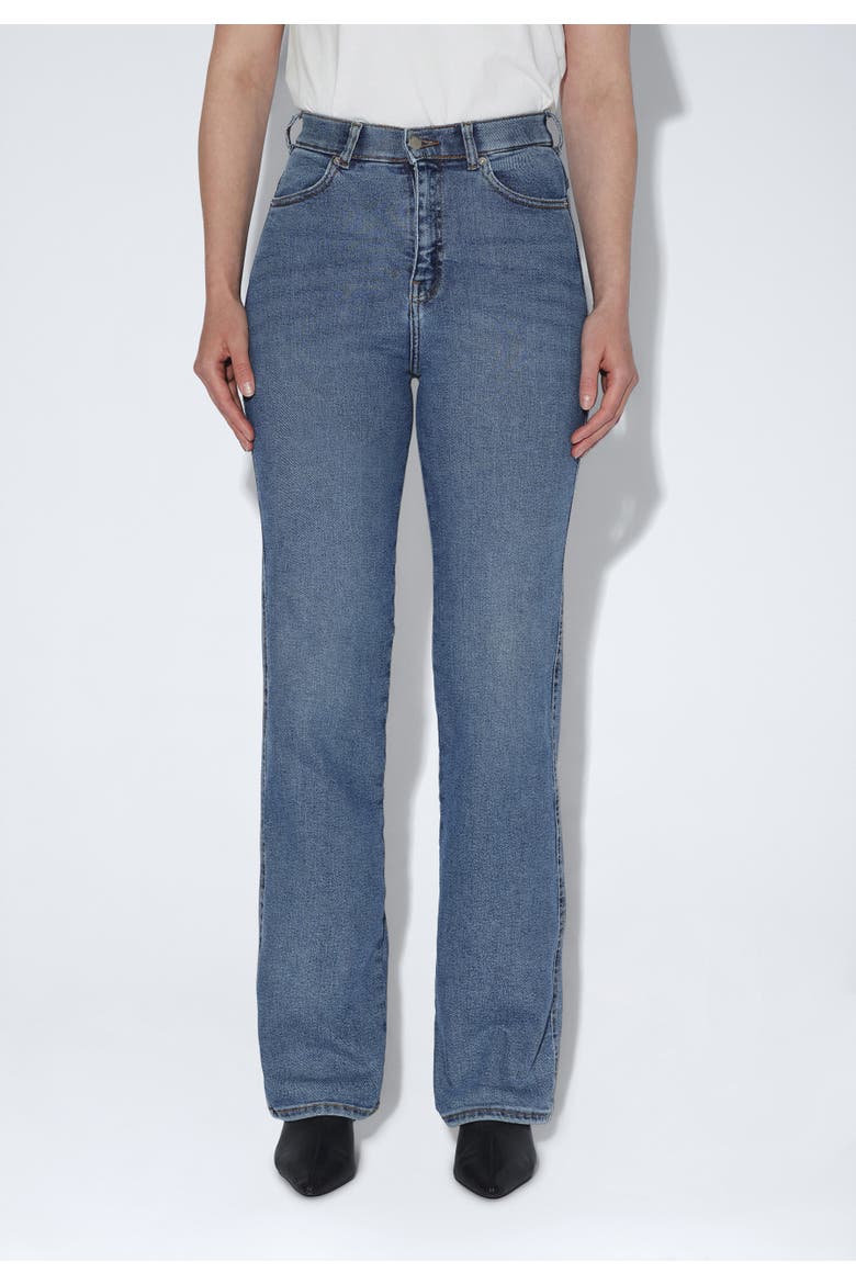 Moxy High Straight Jeans, Alternate, color, Cape Sky Worn Hem