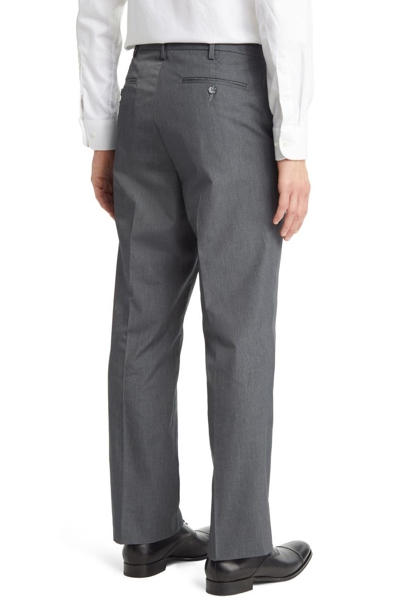 Berle Prim Self Sizer Waist Flat Front Poplin Trousers, Alternate, color,