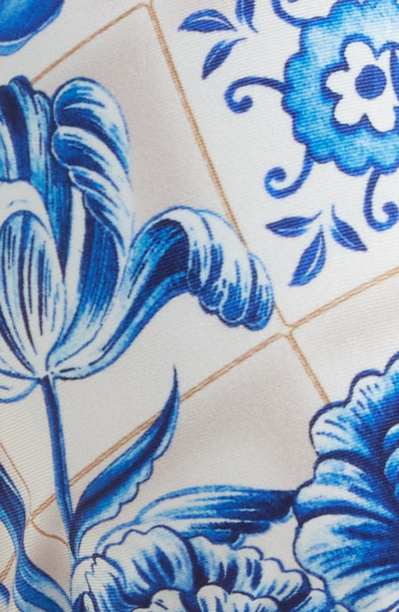 Agua Bendita Laurie Azure Tie Strap Bikini Top, Alternate, color, Blue Multicolor