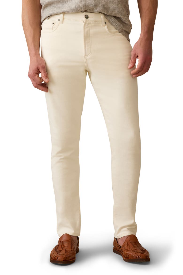 Terry Five-Pocket Stretch Pants, Main, color, EGRET