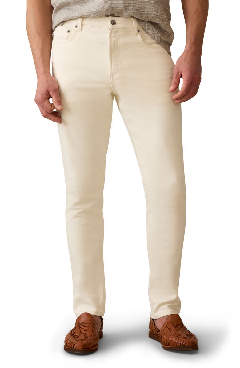 Faherty Terry Five-Pocket Stretch Pants, Main, color, Egret