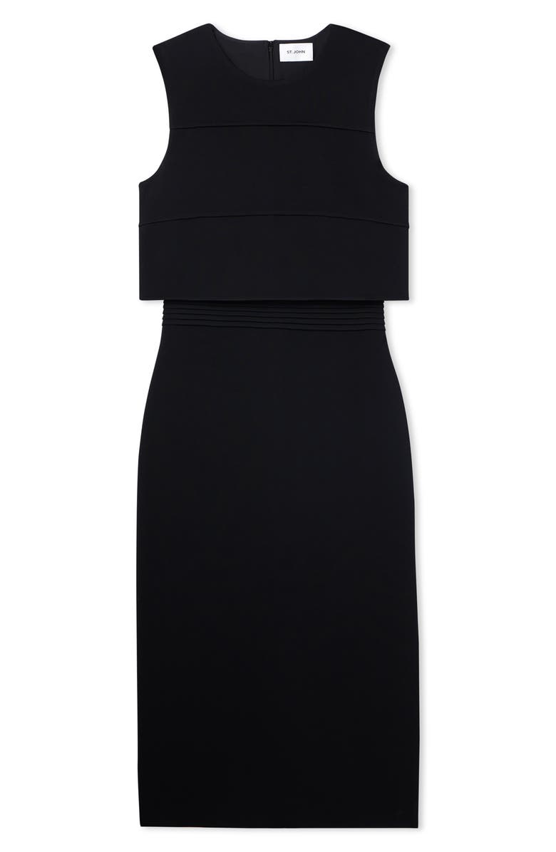 St. John Collection Sleeveless Milano Ottoman Knit Dress, Alternate, color, 