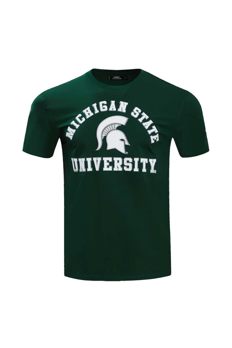 Men's Pro Standard Green Michigan State Spartans Classic Stacked Logo T-Shirt, Alternate, color, Green