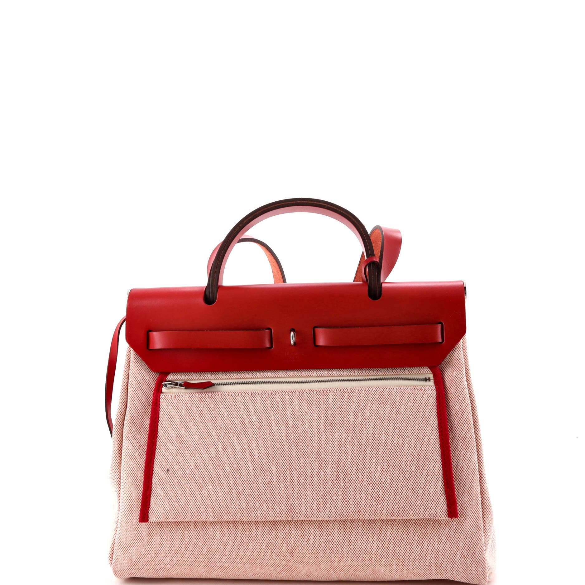 Herbag Zip Pegase Pop Toile and Leather 31, Alternate, color, Rouge Piment