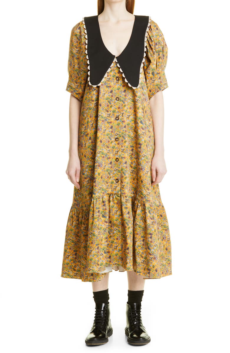 Kika Vargas Consuelo Midi Dress, Main, color,