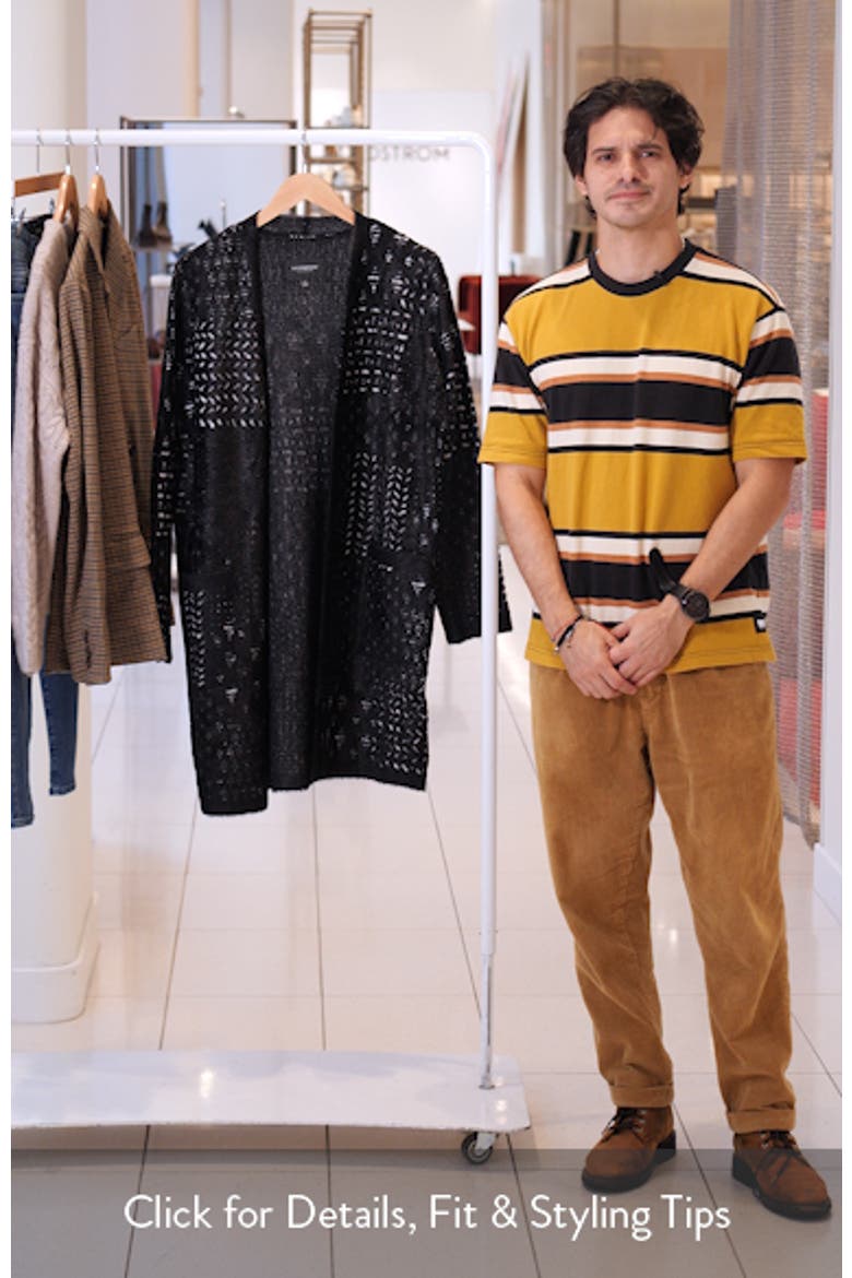 Fuzzy Jacquard Sweater Coat video