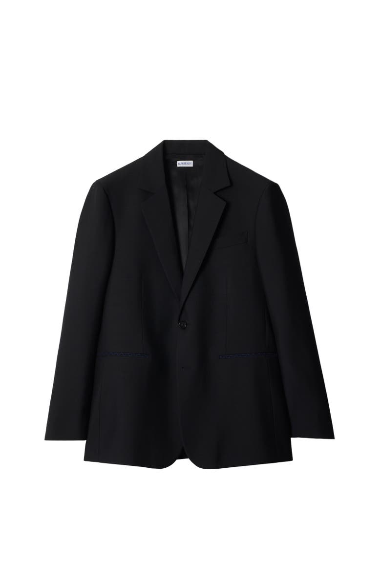 Burberry Wool Tailored Jacket, Alternate, color, Black