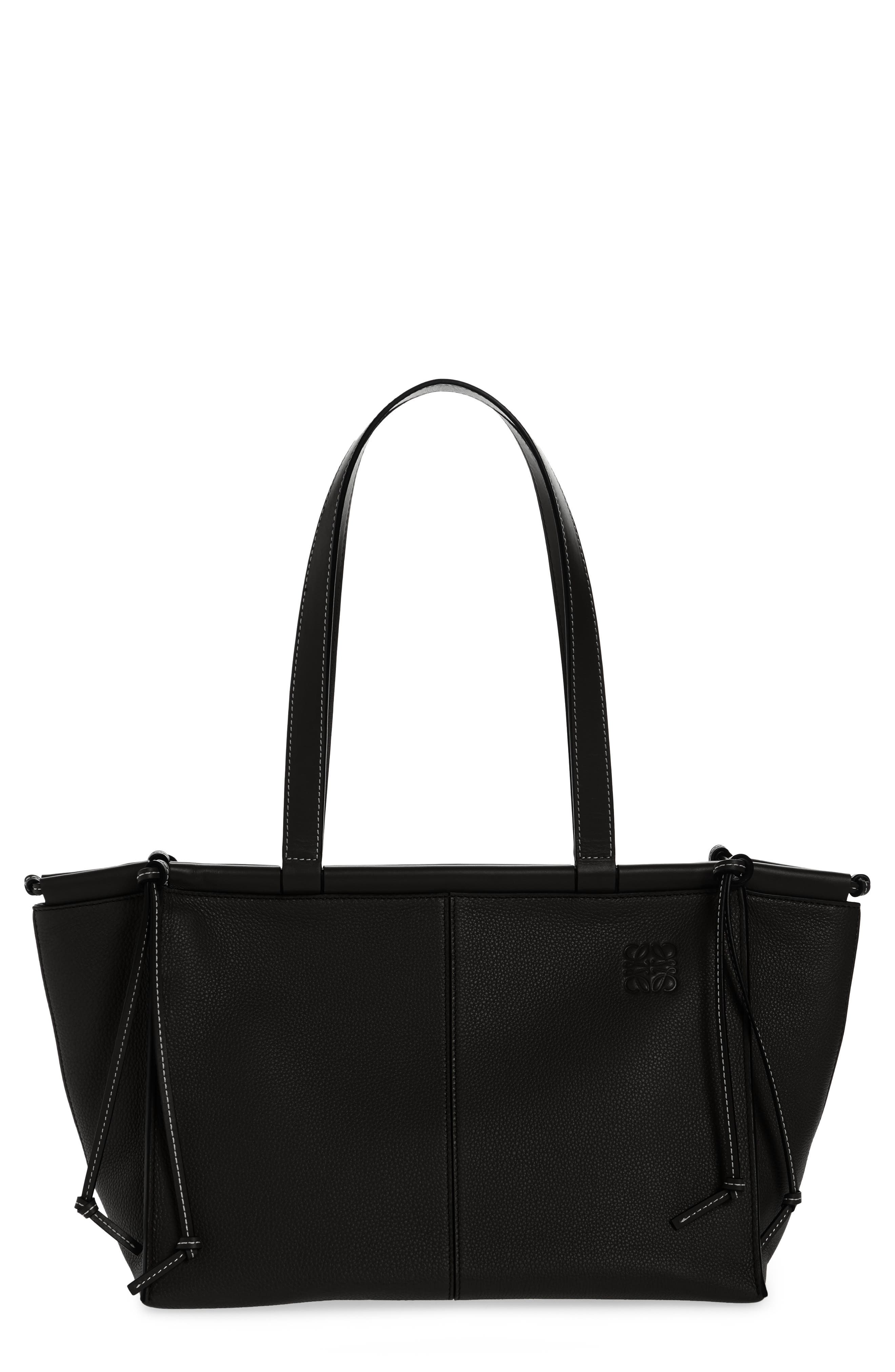 Loewe Small Cushion Leather Convertible Gusset Tote, Main, color, 