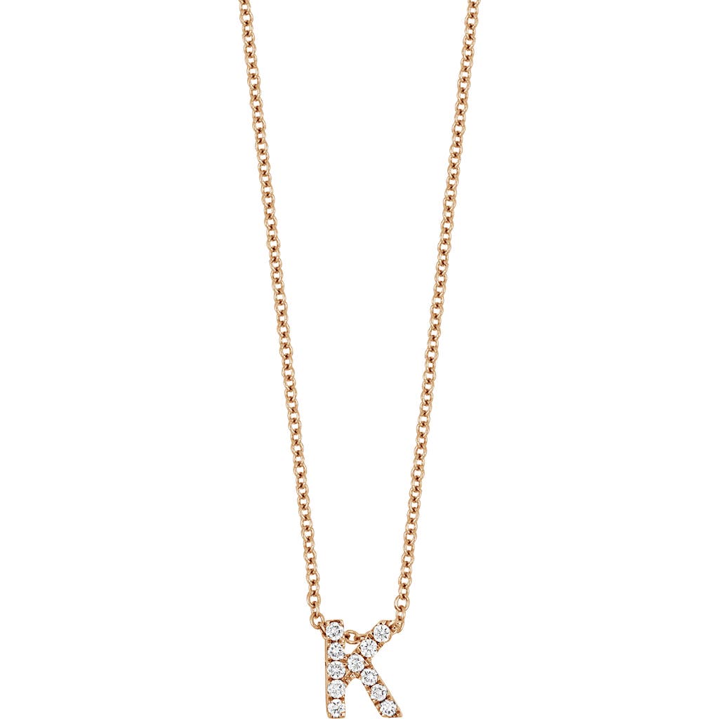 Bony Levy Diamond Pavé Initial Pendant Necklace