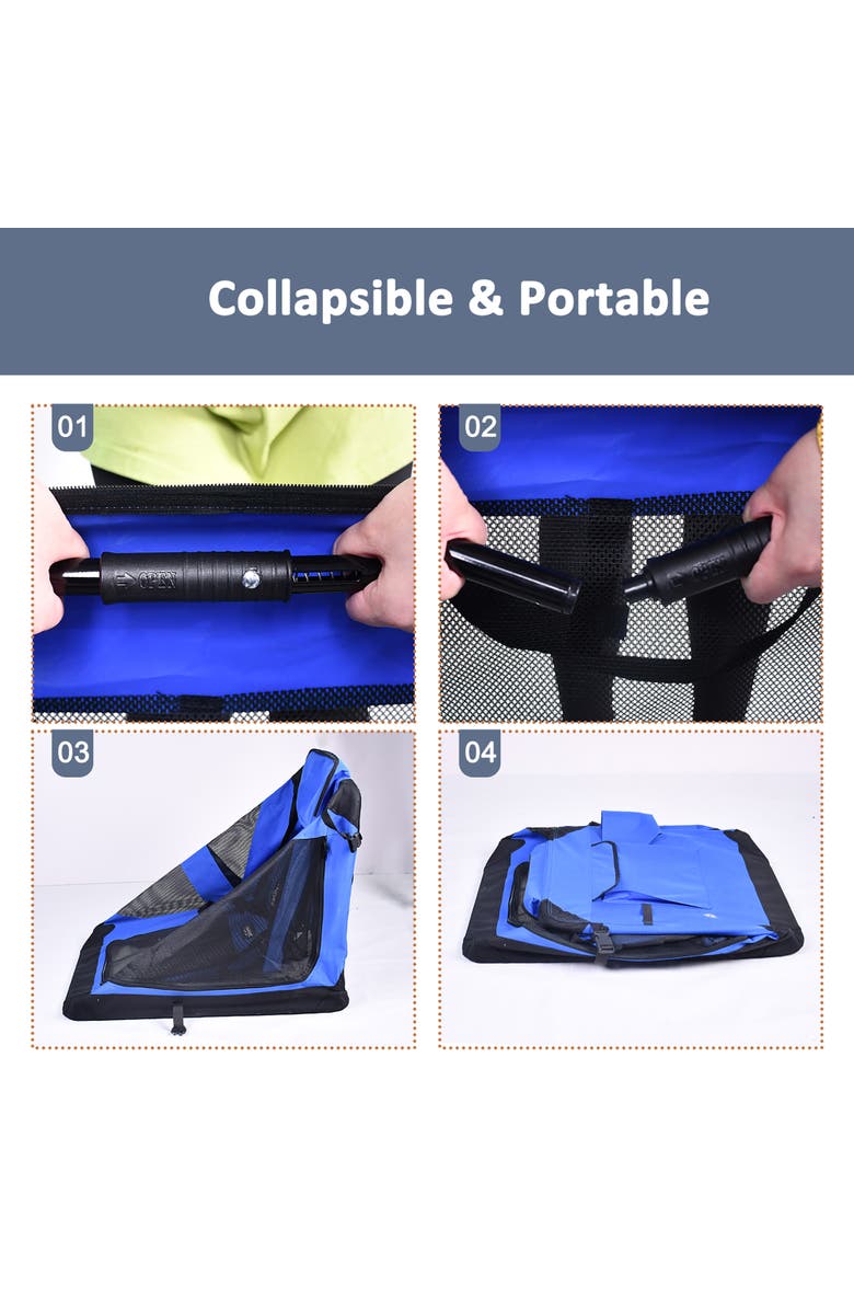 JESPET Soft Pet Crate 30", Alternate, color, Multicolored