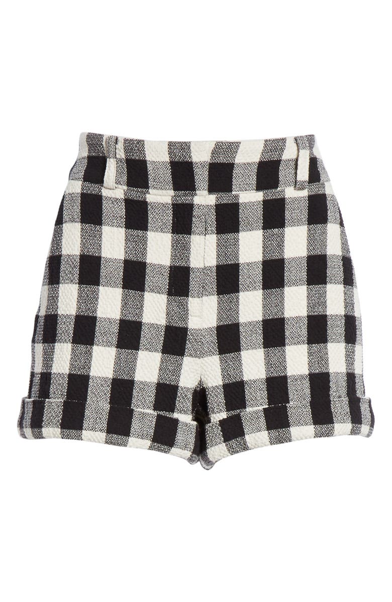Veronica Beard Carito Gingham Shorts, Alternate, color, 