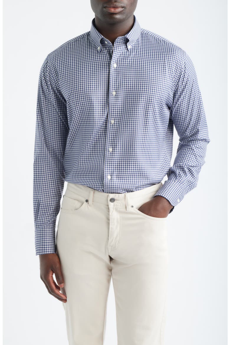 Liam Crown Soft Twill Sport Shirt, Main, color, NAVY