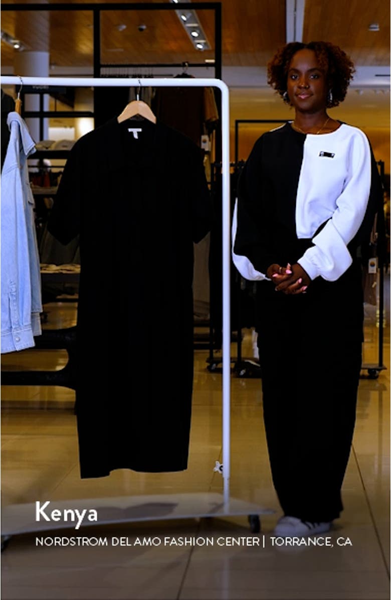 Classic Organic Cotton Poplin Midi Shirtdress, sales video thumbnail