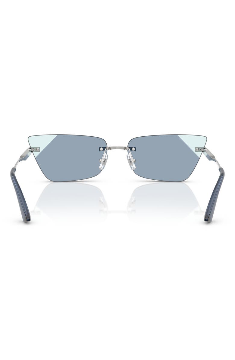 Jimmy Choo 60mm Cat Eye Sunglasses, Alternate, color, Silver