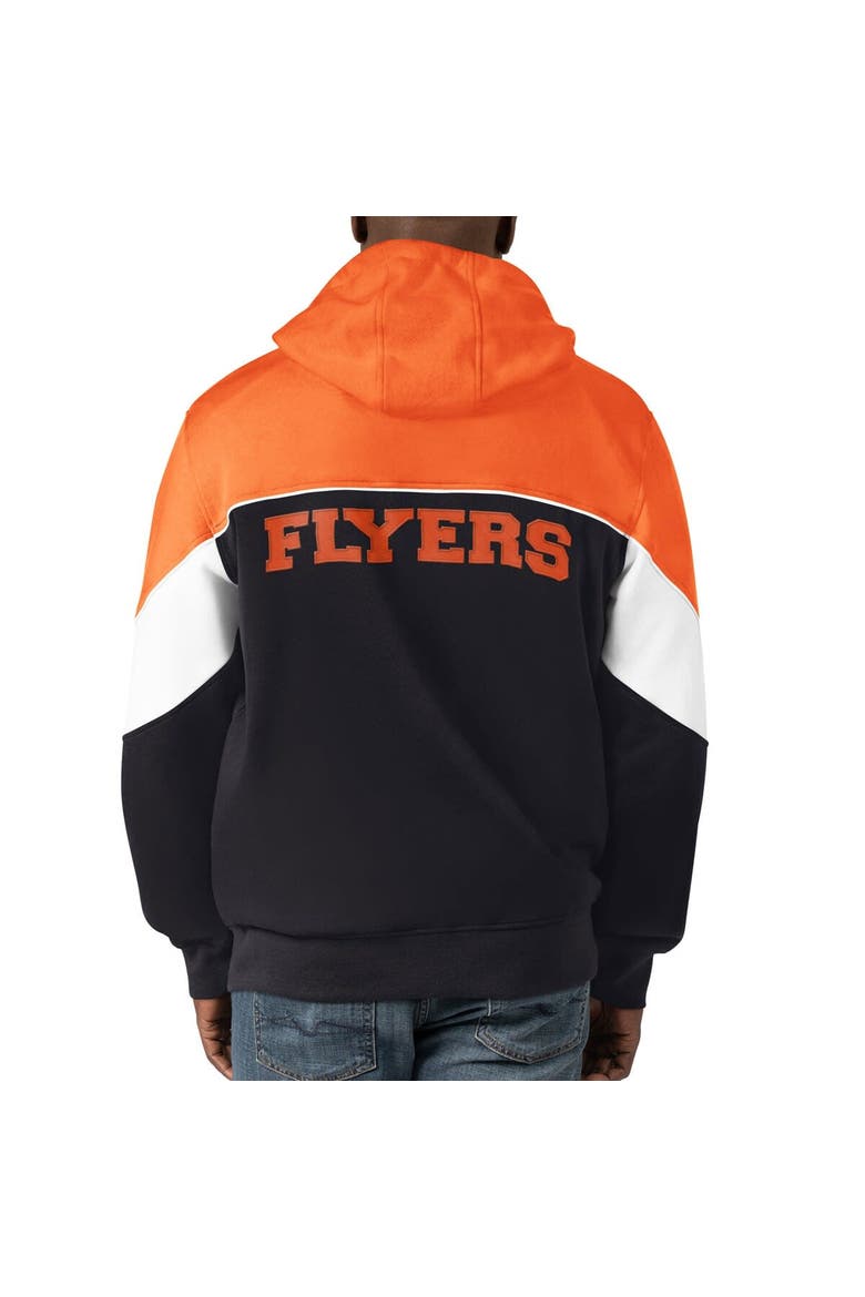 Men's Starter  Black/Orange Philadelphia Flyers Power Forward Full-Zip Hoodie, Alternate, color, Black
