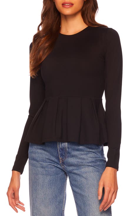 Long peplum shirt best sale