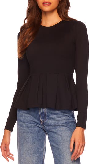 Full sleeve peplum top on sale