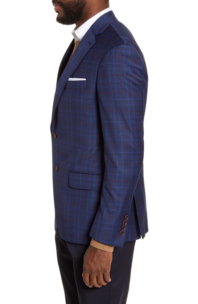 Hart Schaffner Marx Classic Fit Plaid Stretch Wool Sport Coat, Alternate, color,