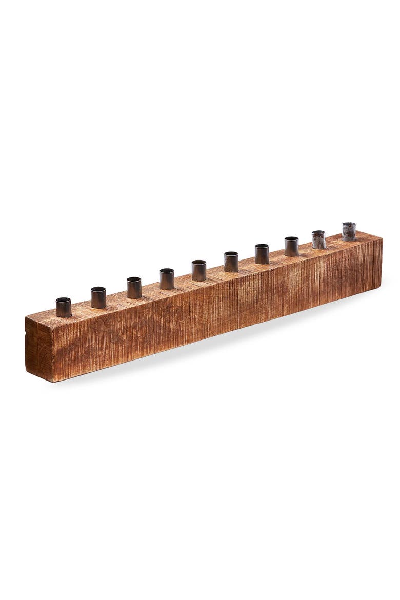 Timber Taper Centerpiece Candle Holders Natural Wood Decor, Main, color, Beige