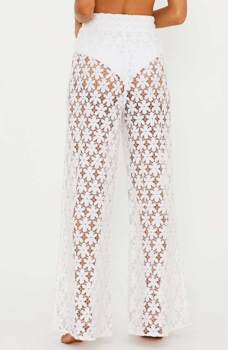 Beach Riot Foster Wide Leg Lace Cover-Up Pants, Alternate, color, 
