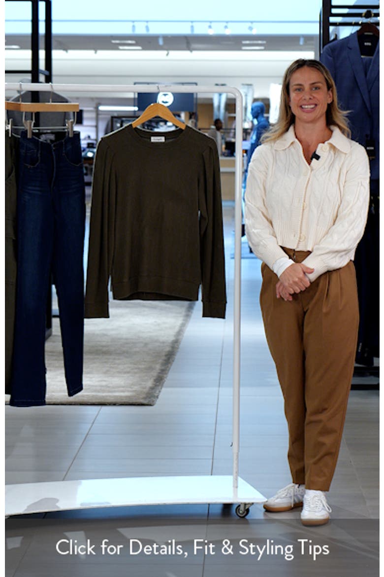 Pleated Long Sleeve Brushed Jersey Top video