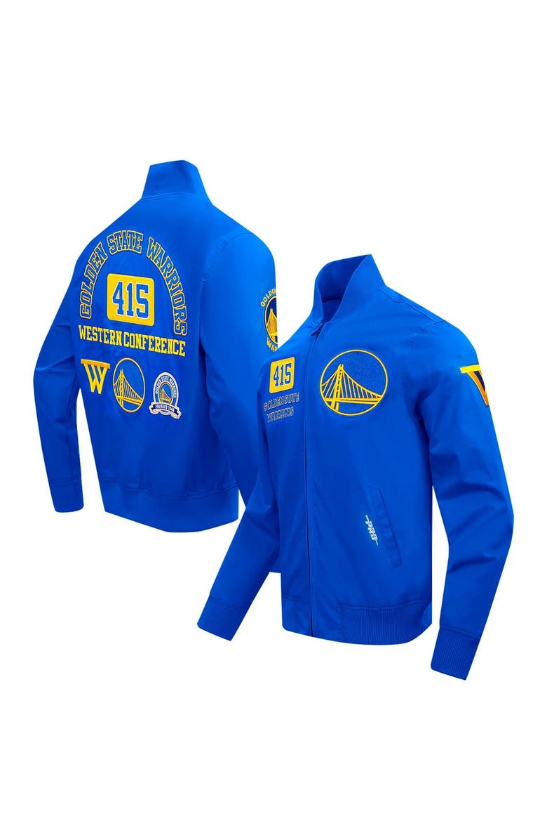 PRO STANDARD Men's Pro Standard Royal Golden State Warriors Area Code Full-Zip Jacket, Main, color, Royal