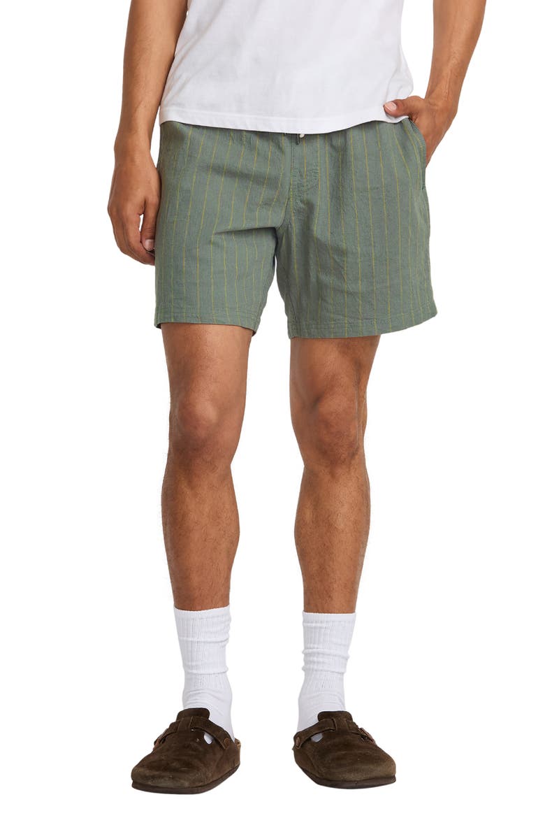 Sands Stripe Regular Fit Shorts, Main, color, SAGE LEAF