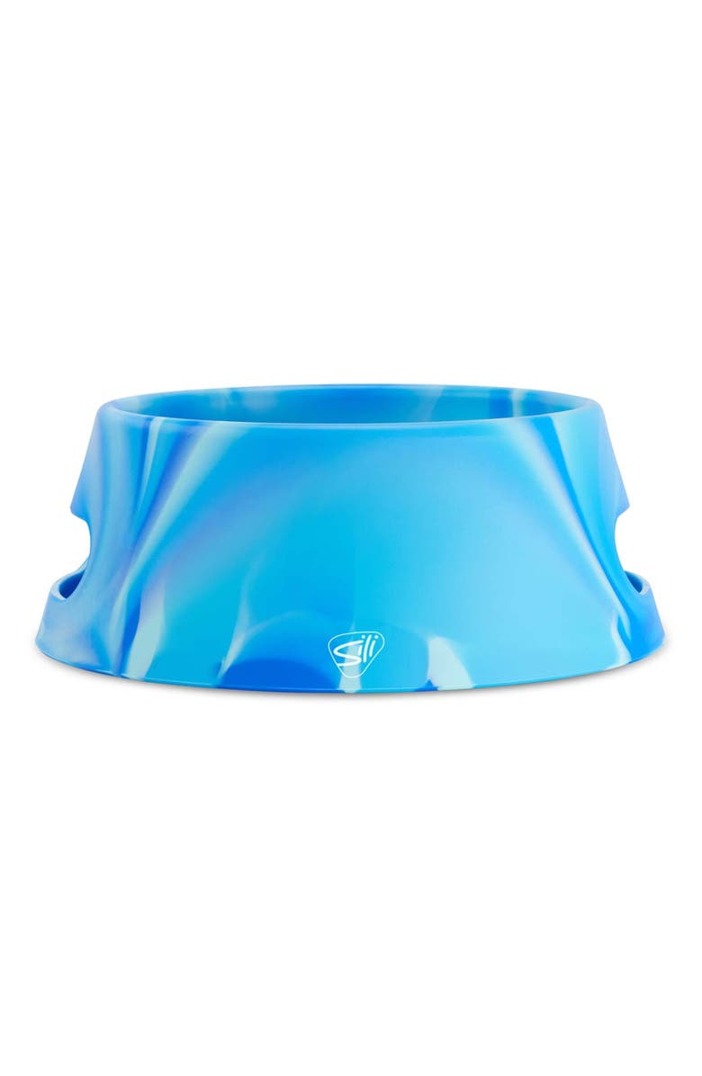 Silipint Aquafur Silicone 18Oz Dog Bowl, Colapsible/Foldable, Arctic Sky, Main, color, 
