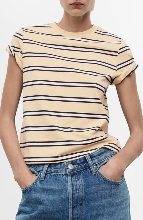 Stripe Cotton T-Shirt