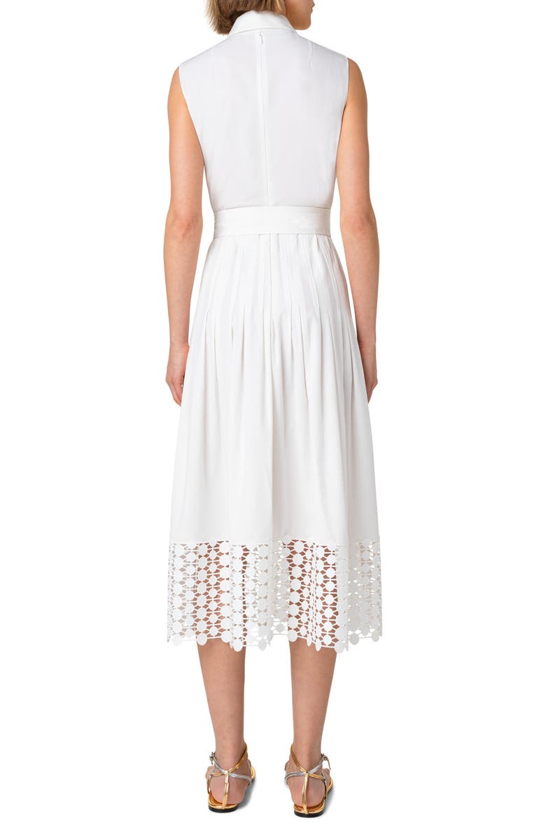 Akris punto Dot Guipure Lace & Gabardine A-Line Dress, Alternate, color, 