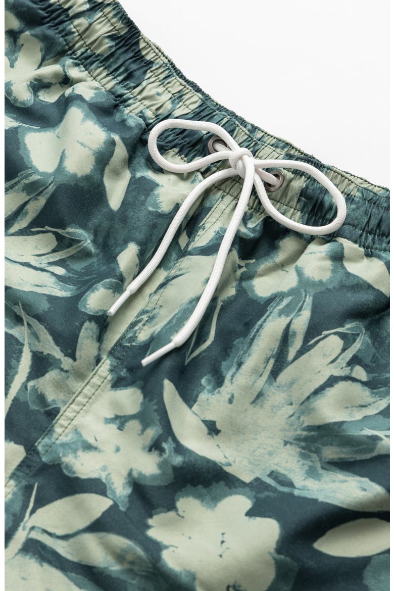 Hardinge Abstract Floral Swim Trunks, Alternate, color, HUNTER
