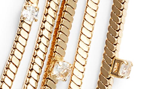 Nordstrom Cubic Zirconia Station Layered Necklace In Gold