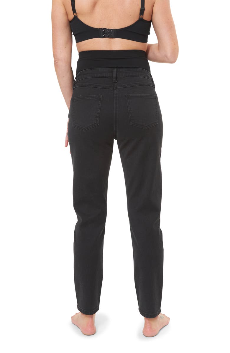 Ripe Maternity Hunter Over Bump Crop Jean, Alternate, color, Black