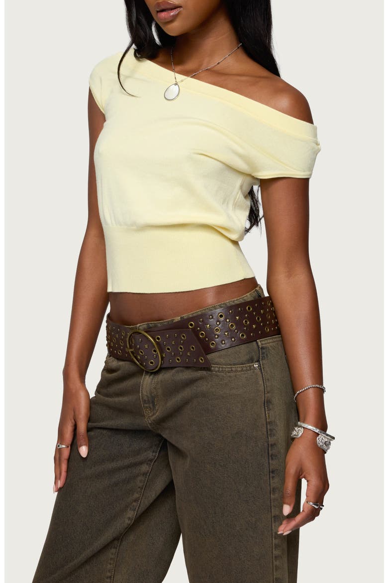 Michaela One-Shoulder Top, Alternate, color, YELLOW