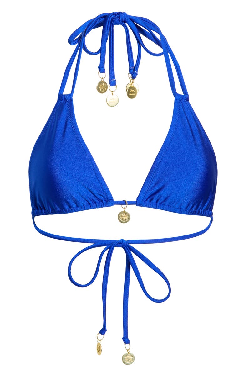 Kulani Kinis Halter Bikini Top, Alternate, color, Blue Lagoon