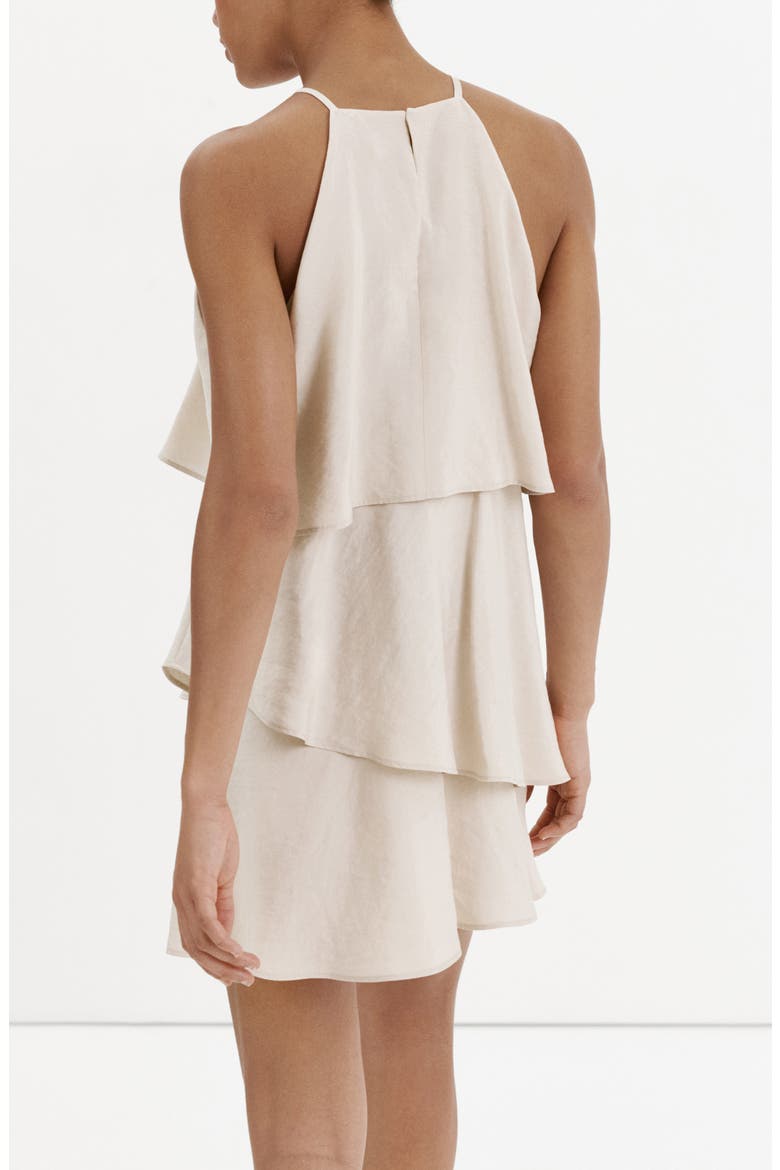 Ruffled Modal Blend Dress, Alternate, color, ECRU