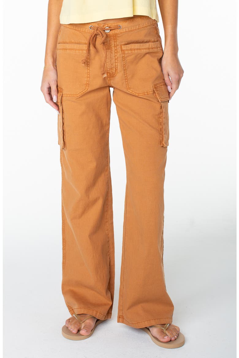 A La Cargo Drawstring Pants, Main, color, BRAN