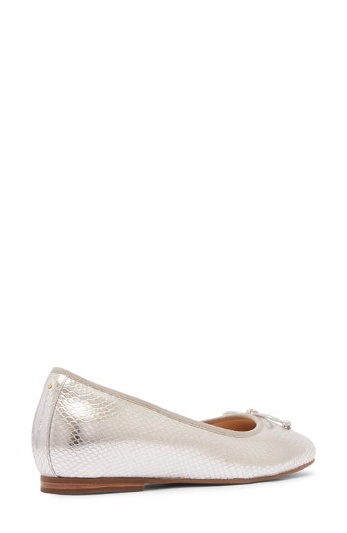 Frankie4 Trinity Flat In Silver Snake Embossed