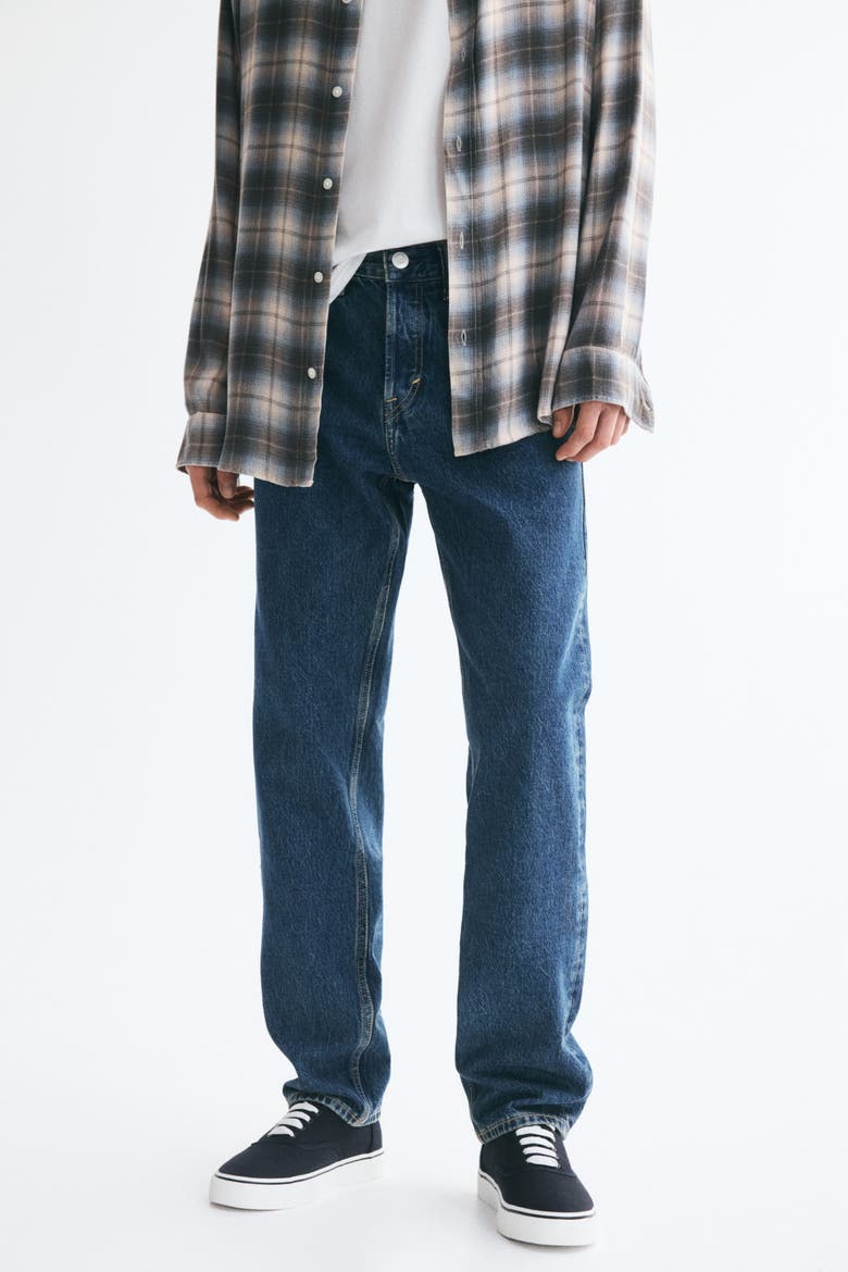 Original Straight Jeans, Alternate, color, Dark denim blue