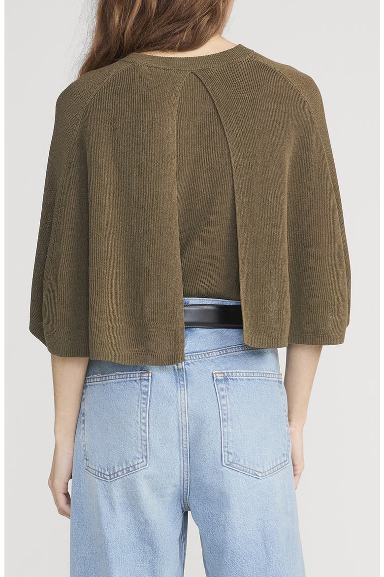 The Flounce Sweater, Alternate, color, MILITARY GREEN