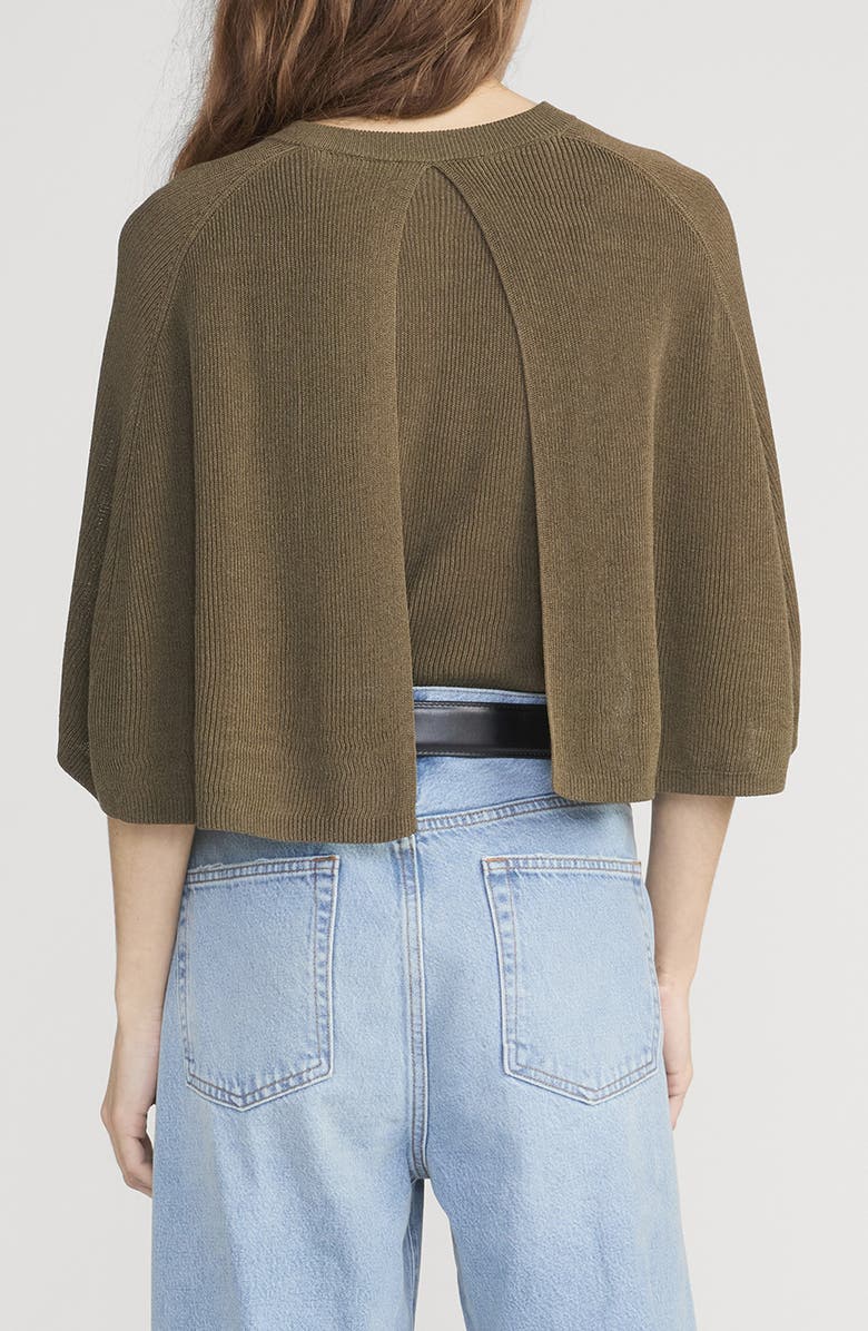FRAME The Flounce Sweater, Alternate, color, Military Green