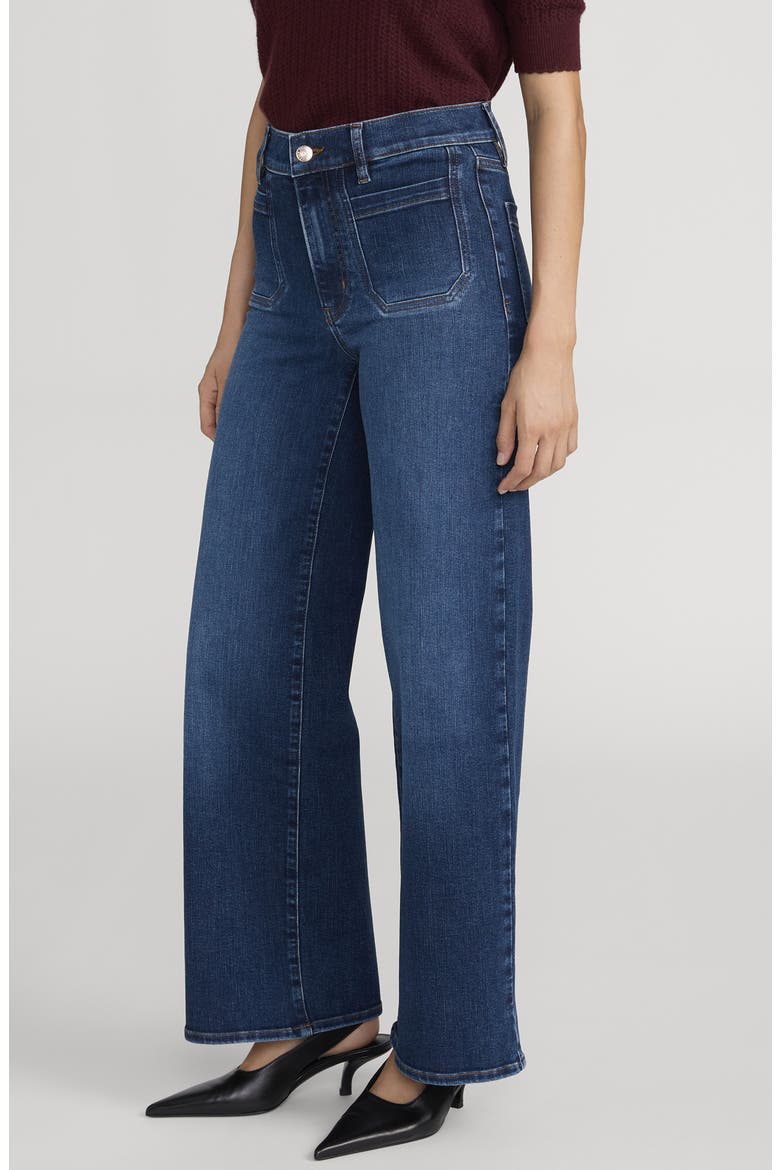 Le Pixie Slim Palazzo Patch Pocket High Waist Wide Leg Jeans, Alternate, color, SAVIOR
