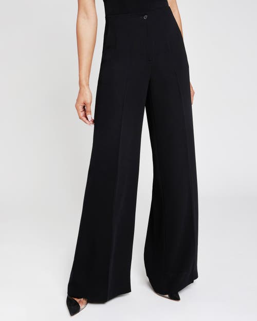 Santorelli Lily Mid-rise Wide-leg Pants In Black