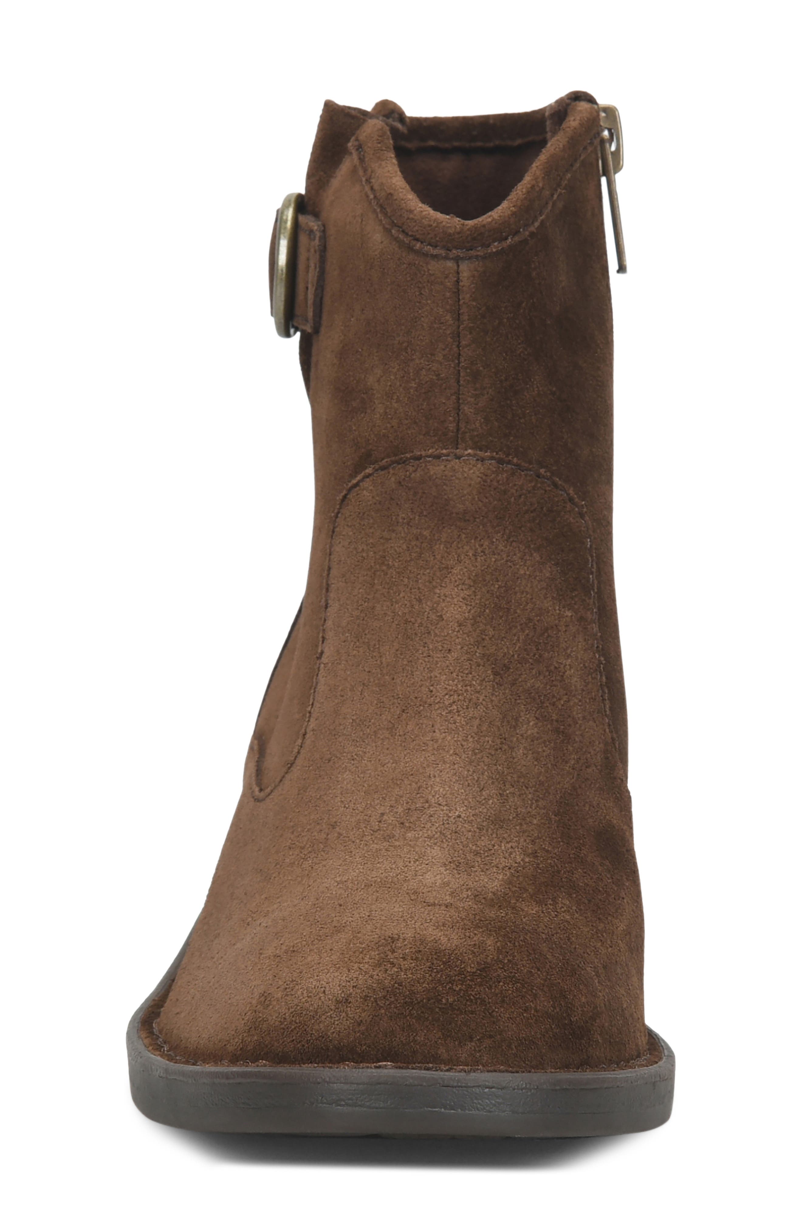 Charlie Leather Bootie, Alternate, color, CHOCOLATE SUEDE