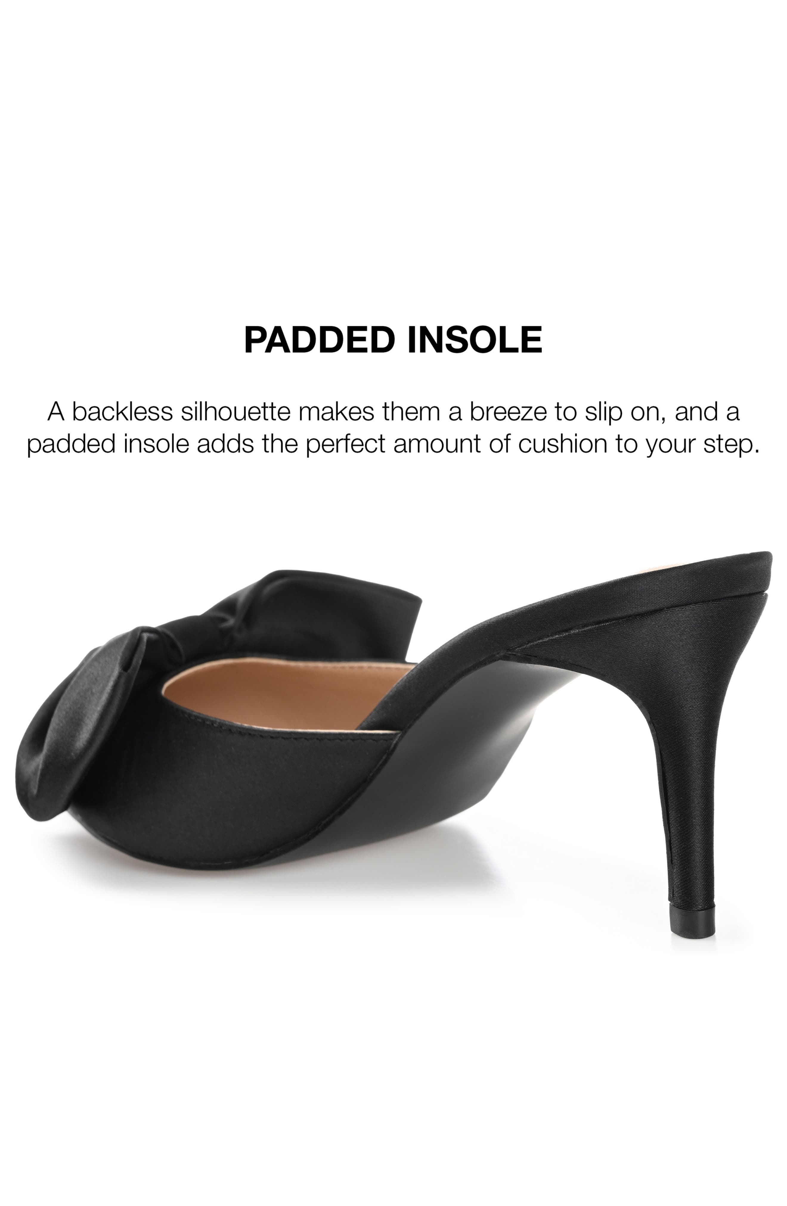 Journee Collection Tiarra Bow Mule - Wide Width, Alternate, color, Black