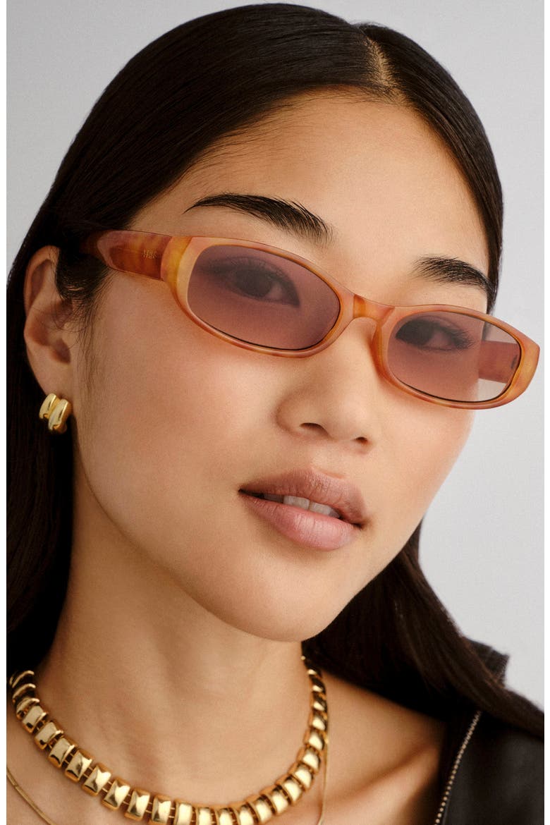 Caellum 52mm Oval Sunglasses, Alternate, color, VINTAGE TORT
