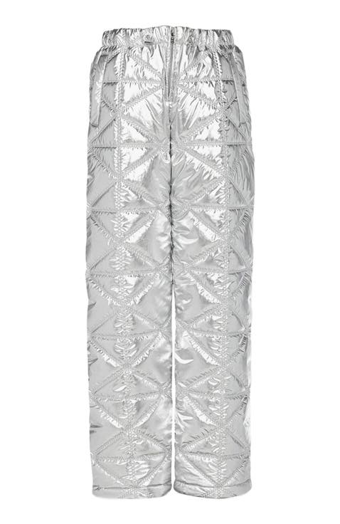 Après-Ski Quilted Pants in Metallic Polyester