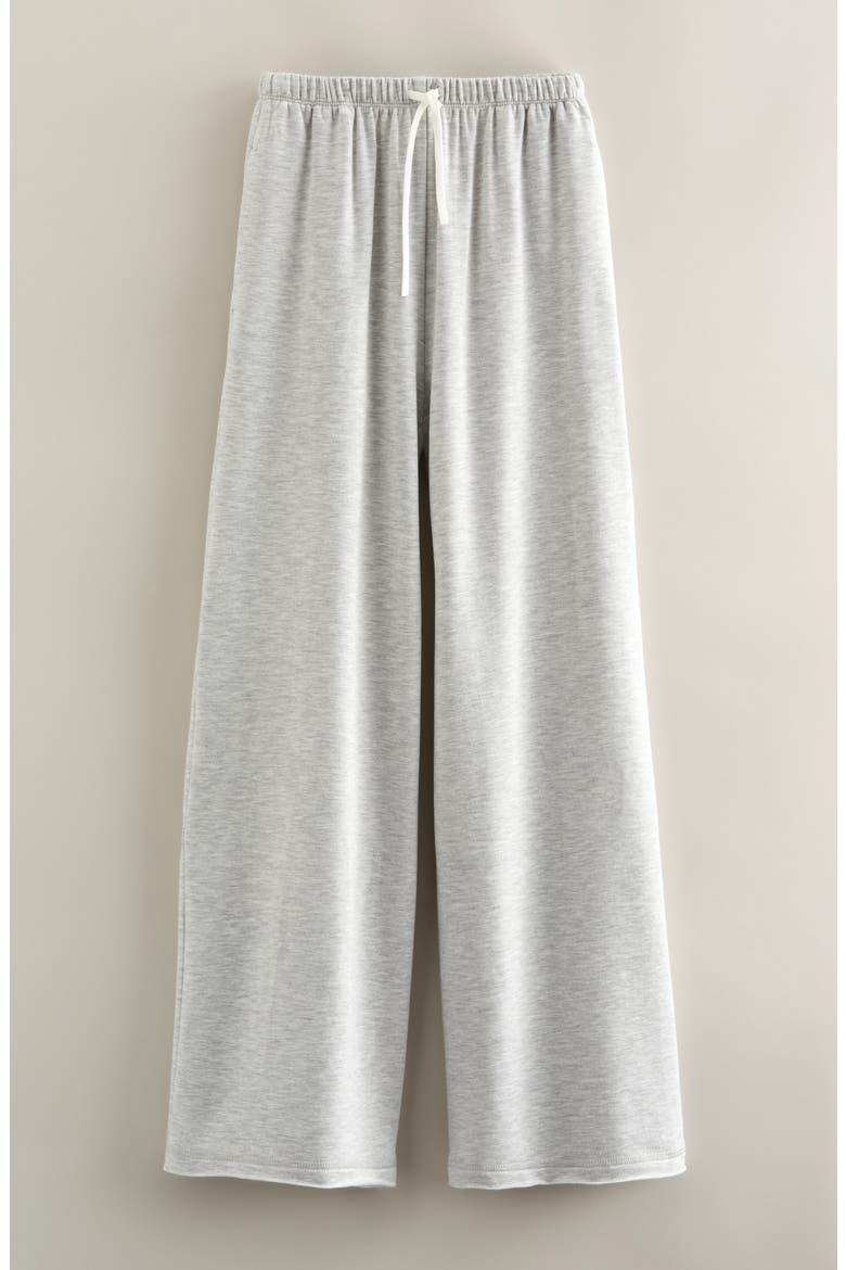 Kids' Step Up Wide Leg Fleece Pants, Main, color, GREY LIGHT HEATHER