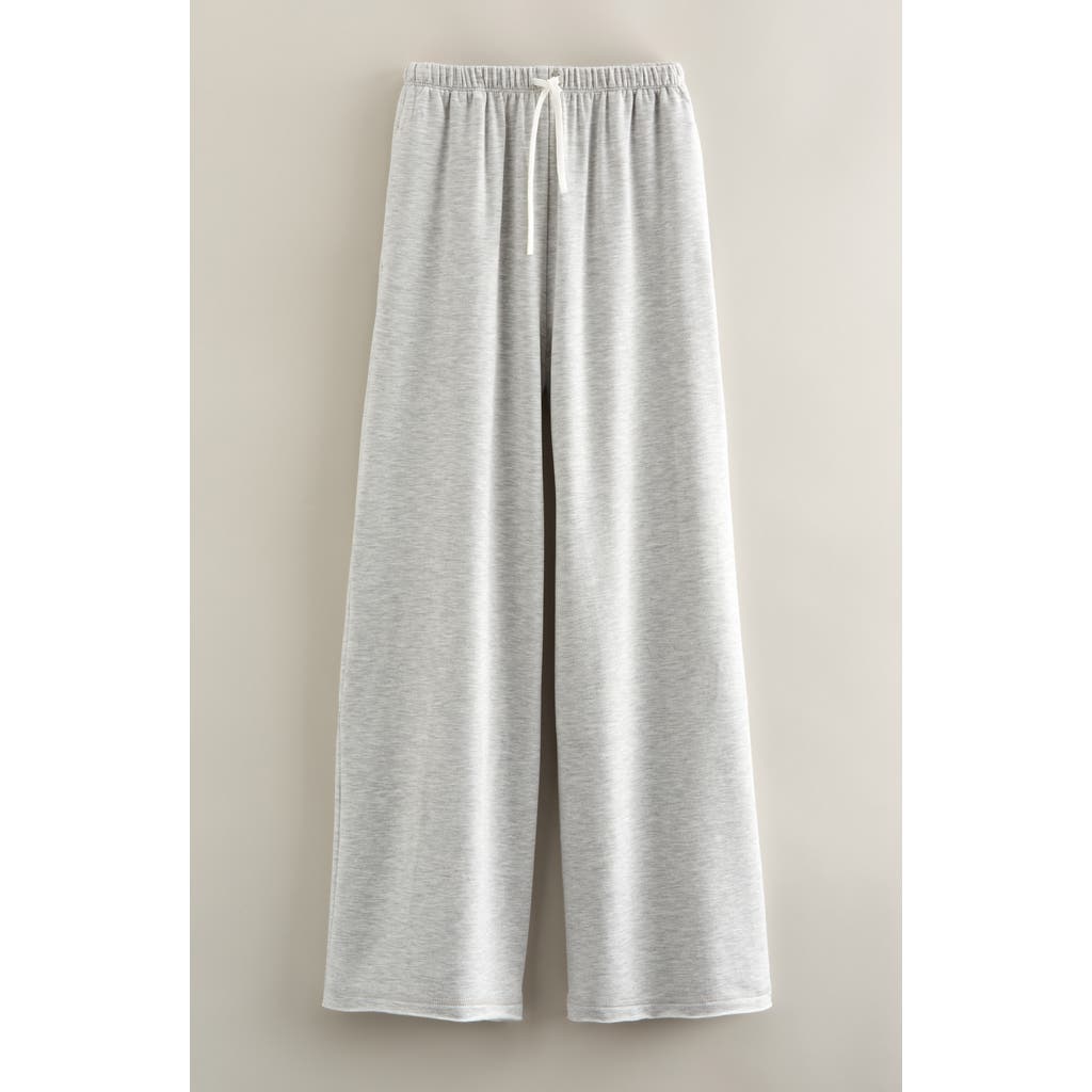 Zella Girl Kids' Step Up Wide Leg Fleece Pants In Gray
